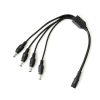 iSecure CC6100-4 1-In (Female) To 4-Out (Male) 4-Way DC Power Splitter Cable