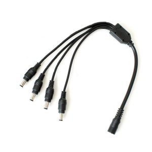 iSecure CC6100-4 1-In (Female) To 4-Out (Male) 4-Way DC Power Splitter Cable