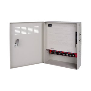 iSecure CP1208-16A-4K 12VDC 16A Wall-Mount Power Supply Distribution Panel with 8x PTC Fused Outputs - Suitable for 4K HDCVI/HDTVI/AHD Camera Power Distribution