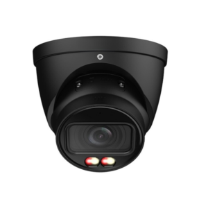 D-Tech DH-IPC-HDW3867EM-S-IL-ANZ-BLK WizSense SMD 4.0 AI (Artificial Intelligence) H265 4K 8MP Smart-Dual-Light (30m IR + 30m White-Light) Full Colour 120dB True-WDR Weatherproof BLACK Eyeball Turret Camera with 2.8mm Fixed Lens – Built-in Mic