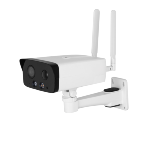 D-Tech DH-IPC-HFW3441DG-AS-4G-LA-B-0280B H265 4MP Smart Dual-Light (50m IR + 30m Warm-White-Light) Active-Deterrence 120dB True-WDR Low-Light Weatherproof 3G/4G LTE Network Bullet Camera with 2.8mm Fixed Lens; Built-in Mic + Speaker; Strobe + Siren