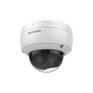 Hikvision DS-2CD2166G2-ISU-4MM AcuSense Generation 2 AI (Artificial Intelligence) Darkfighter-Powered H265 6MP PoE IP EXIR (30m) 120dB True-WDR Low-light (0.003 Lux Colour) Weatherproof Vandalproof Dome Camera with 4mm Fixed Lens - With Built-in Audio Mic - Alarm Input / Output