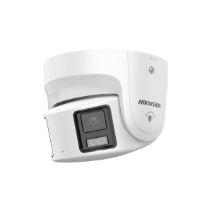 Hikvision DS-2CD2387G2P-LSU/SL Pro-series Panoramic Dual-Sensor ColorVu AcuSense Gen 2 Deep-Learning AI (Artificial Intelligence) H265 4K 8MP PoE IP White-Light (30m) 130dB True-WDR Active-Deterrence Weatherproof Eyeball Turret Camera with 180° Ultra-Wide-Angle View- Built-in Audio Mic + Speaker + Strobe + Siren - Alarm In/Out and Audio Line In/Out