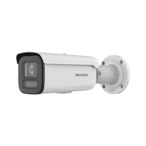 Hikvision DS-2CD2667G2T-LZS Pro-series ColorVu AcuSense Ai (Artificial Intelligence) 6MP PoE IP Warm-White-Light (60m) Ultra-Low-Light (0.008 Lux Colour) 130dB True-WDR Weatherproof Bullet Camera with 2.8-12mm Motorized Zoom Lens - Audio In/Out + Alarm In/Out