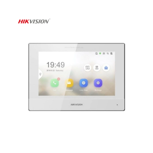 Hikvision DS-KH8520-WTE1/White PoE IP Video Intercom Indoor Touchscreen Display Monitor – 10″ (10-Inch) Size – PoE Powered OR 12VDC Powered – Built-in WLAN - White Frame