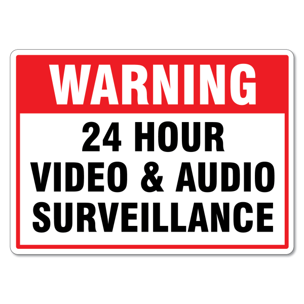iSecure ICL-A3CCTVAVWSIGN-A 5mm Weatherproof Acrylic (Plastic) CCTV Surveillance Warning Sign - Audio Video Surveillance - A3 Size - 297mm x 420mm