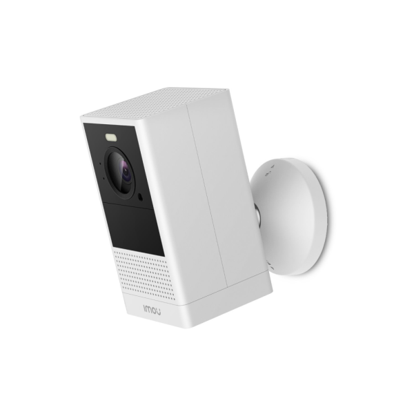 Dahua Imou Cell2 (IPC-B46LP) White QHD 4MP Wire-Free Battery-Powered Wireless (Dual-Band - 2.4Ghz + 5Ghz) Warm-White-Light (Spotlight - Up To 10m) Active-Deterrence Weatherproof Outdoor Cube Camera with 110° Wide Angle Lens - 2-Way Audio with Built-in Mic + Speaker - 110dB Siren - Rechargeable Battery - Built-in PIR - Cloud Storage