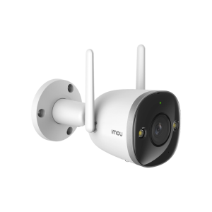 Imou IPC-F46FEP-D-0280B Bullet 2 Pro 4MP H265 Wireless IP DC-Powered Warm-White-Light (30m) Active Deterrence Weatherproof Bullet Camera with 2.8mm Fixed Lens - 2-Way Audio with Mic + Speaker - 110dB Siren - Cloud Storage