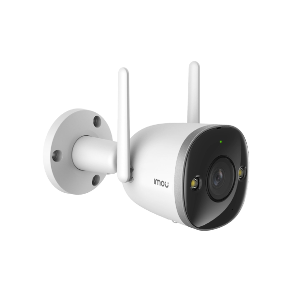 Imou IPC-F46FEP-D-0280B Bullet 2 Pro 4MP H265 Wireless IP DC-Powered Warm-White-Light (30m) Active Deterrence Weatherproof Bullet Camera with 2.8mm Fixed Lens - 2-Way Audio with Mic + Speaker - 110dB Siren - Cloud Storage