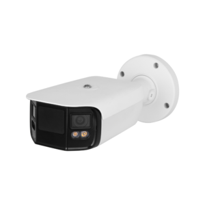 D-Tech DH-IPC-PFW5849-A180-E2-ASTE WizMind AI H265 4K 8MP (2 * 4MP Duo) Full-Color (40m White-Light Range) 140dB Ultra-WDR Weatherproof Bullet Camera - 180° Ultra Wide Angle View - Built-in Mic + Speaker