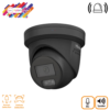 HiLook IPC-T269H-MU/SL-BLK-2.8MM Ai Deep-Learning H265 6MP Smart-Dual-Light (30m IR + 30m White-Light) Full-Colour 120dB True-WDR Low-Light (0.003 Lux Colour) Active-Deterrence (Strobe + Siren) Weatherproof Eyeball BLACK Turret Camera with 2.8mm Fixed Lens - Built-in Mic + Speaker