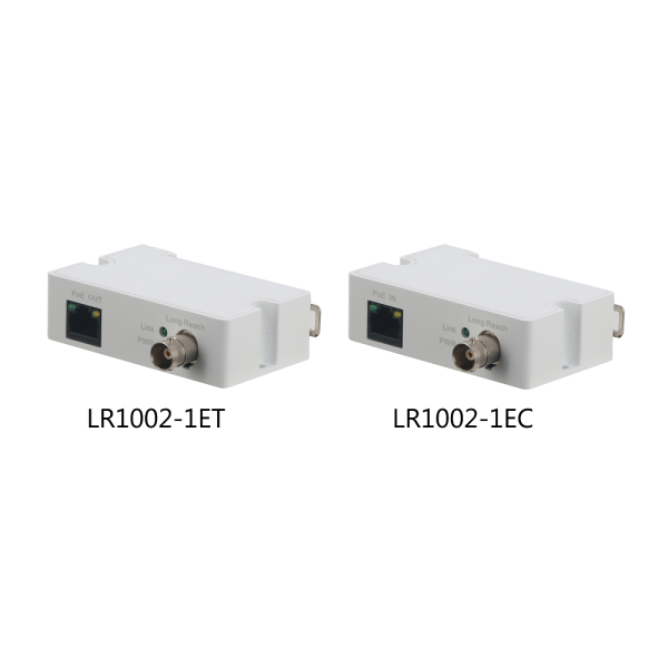 Dahua DH-LR1002-1ET Single-port Long-range Ethernet / IP / PoE over Coax Converter - Single Unit - Camera end Unit