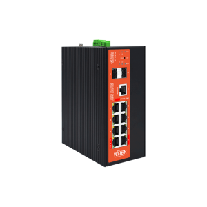 Wi-Tek WI-PMS310GF-Alien-I (V2) L2 Managed Full-Gigabit Network WISP PoE Switch with 8x GbE Ports + 2x Gb SFP - 24V/48V Switchable PoE Output on Port 3~8 - 300W PoE Power Output - Supports 9VDC to 52VDC Power Input for Solar Applications