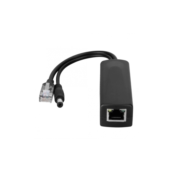 Wi-Tek WI-POE11S-48V Easy Plug n Play PoE Splitter -> 48V PoE Input on RJ45 -> 12VDC 1A DC + LAN Output