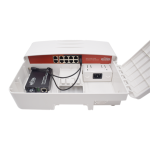 Wi-Tek WI-PS210G-O(V2) Outdoor Weatherproof  Unmanaged Network PoE Switch In An Enclosure - 6 * FE PoE Ports + 2 * GbE PoE Ports + 2 * GbE Uplink Ports + 1 * SFP Slot