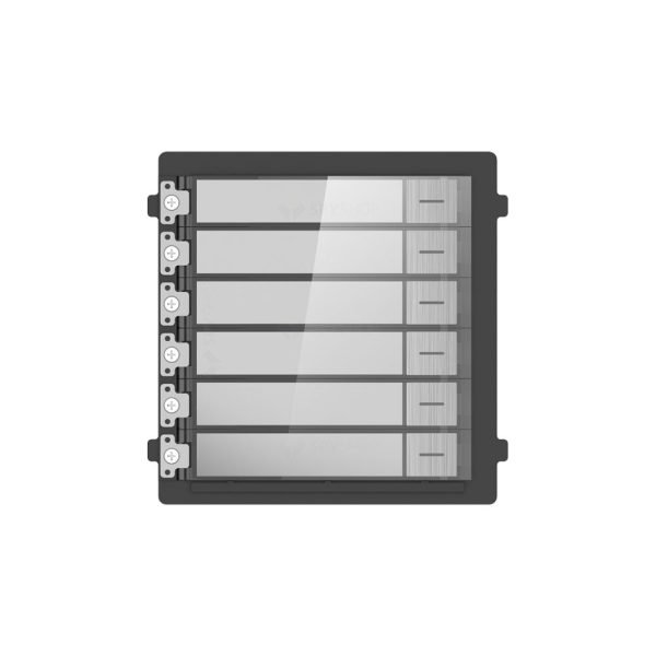 Hikvision DS-KD-KK/S Stainless Steel IP Video Intercom 6-button Name-tag Module - IP65 Rated - Backlight Compensation