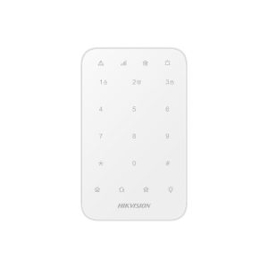 Hikvision DS-PK1-E-WB - 433MHz Battery-Powered Wireless LED Touch Keypad - Compatible with AX Pro Alarm Hub