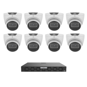 Uniview UNV6MPIPKIT4-P Prime 6MP IP CCTV Kit Includes 1 x NVR502-16B-P16 NVR (Without HDD) + 8 x IPC3616SS-ADF28K-I1 Prime LightHunter 6MP IP Turret Cameras
