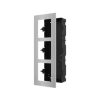 Hikvision DS-KD-ACF3/S Stainless-Steel Flush-mount / Recess-mount / In-wall Gang Box - Three Intercom Modules