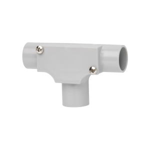 iSecure ICL-20MM-INSPECTION-TEE Inspection Tee - 20mm Cable Entry Diameter - Three Way Entry -  Grey Colour