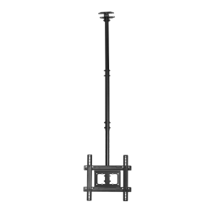 Brateck PLB-CE1044-01 Telescopic Heavy Duty Tilt Ceiling Mount Bracket. Supports up to 50Kgs, Detachable VESA Plate, Cable Management, Adjustable Ceiling Plate. Extension 707-1577mm. Max VESA 400x400