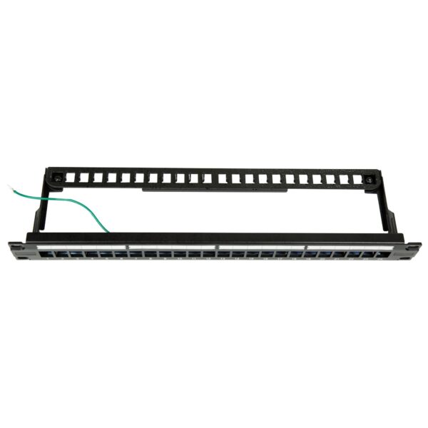 Dynamix PP-UKSTP-24RMB 24-Port 19'' 1RU STP / UTP Unloaded Keystone Patch Panel - With Rear Cable Management