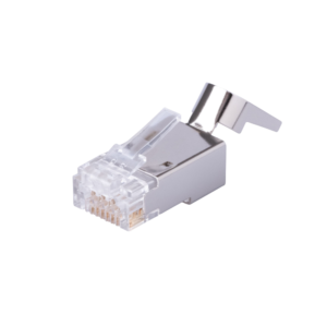 Dynamix RJ-45PTC6AS-20 CAT6/6A STP External Ground Push Through / Pass Through Modular RJ-45 Plug - 20 * Pieces Pack