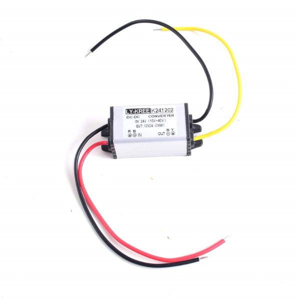 iSecure ICL-24VDC-12VDC-Converter 24VDC to 12VDC Step-Down Voltage Converter - Supports 15VDC to 40VDC Input - Converts to 12VDC Output - Up to 2A