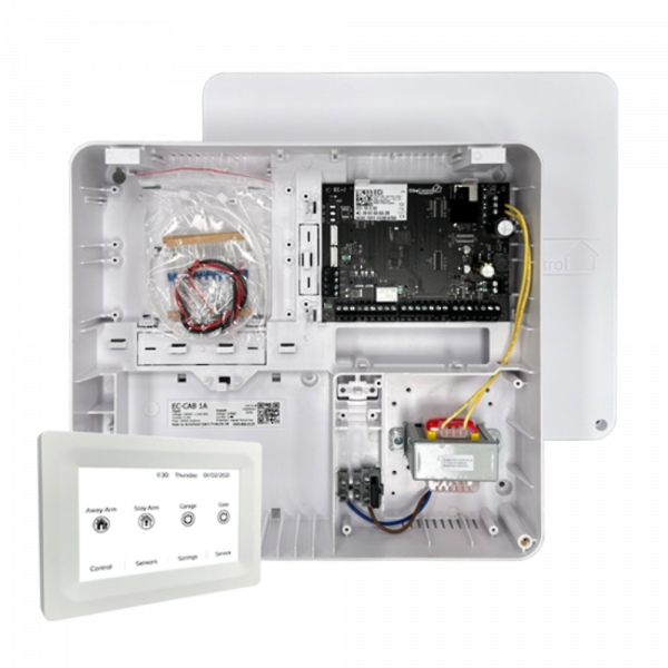 AAP EC-PLAS TOUCH W EC Security Alarm Control Kit - Includes 1 * EC Alarm Control Panel in Enclosed Plastc Cabinet (with PSU) + 1 * White Touch Keypad