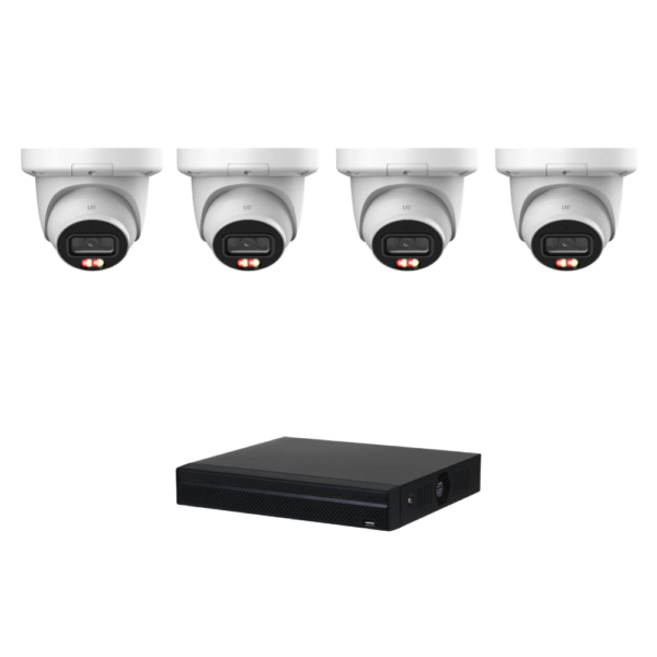 D-Tech DA6MPIPKIT2 WizSense 6MP IP CCTV Kit #2 -> Includes 1 * DHI-NVR4108HS-8P-4KS3 NVR (No HDD) + 4 * DH-IPC-HDW3649QM-S-IL-0280B WizSense 6MP Smart-Dual-Light Full Colour IP Turret Cameras