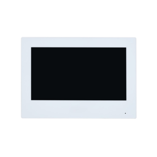 D-Tech DH-VTH2621GW-P IP Video Intercom Indoor Touchscreen Display Monitor - 7" (7-Inch) Size - White Frame - PoE Only