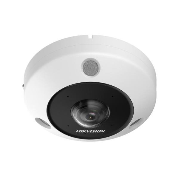 Hikvision DS-2CD6365G1-IVS Panoramic Series DeepinView ImmerVision Panomorph Lens H265 6MP PoE IP IR (15m) DWDR Weatherproof Vandalproof 360° Fisheye Dome Camera with Built-in Mic and Speaker
