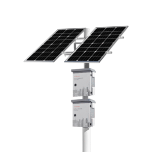 iSecure ICL-800W300AH12.8VSOLARSET - Includes 2 * 400w Monocrystalline Solar Panels with Pole-Mounting Frames + 1 * 300AH LiFePO4 Rechargeable Solar Battery with Built-in MPPT Controller + 2 * Weatherproof Cabinets + 1 * Camera Mount