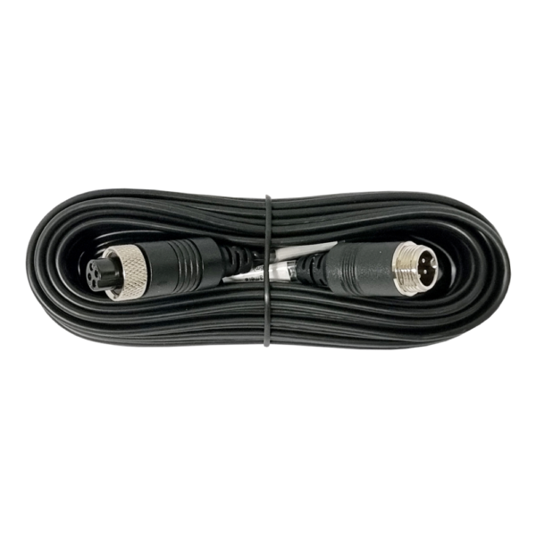 D-Tech MCNU-GXF4-GXM4-10 M12 4-Core Black Aviation 10M Extension Cable - Male to Female - Provides Data & Power To M12-Connection Vehicle Camera From Recorder