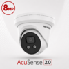 Hikvision DS-2CD2386G2-IU-2.8MM AcuSense H265 4K 8MP PoE IP EXIR (30m) 120dB True-WDR Darkfighter-Powered Low-light (0.003 Lux Colour) Weatherproof Eyeball Turret Camera with 2.8mm Fixed Lens, with Built-in Audio Mic