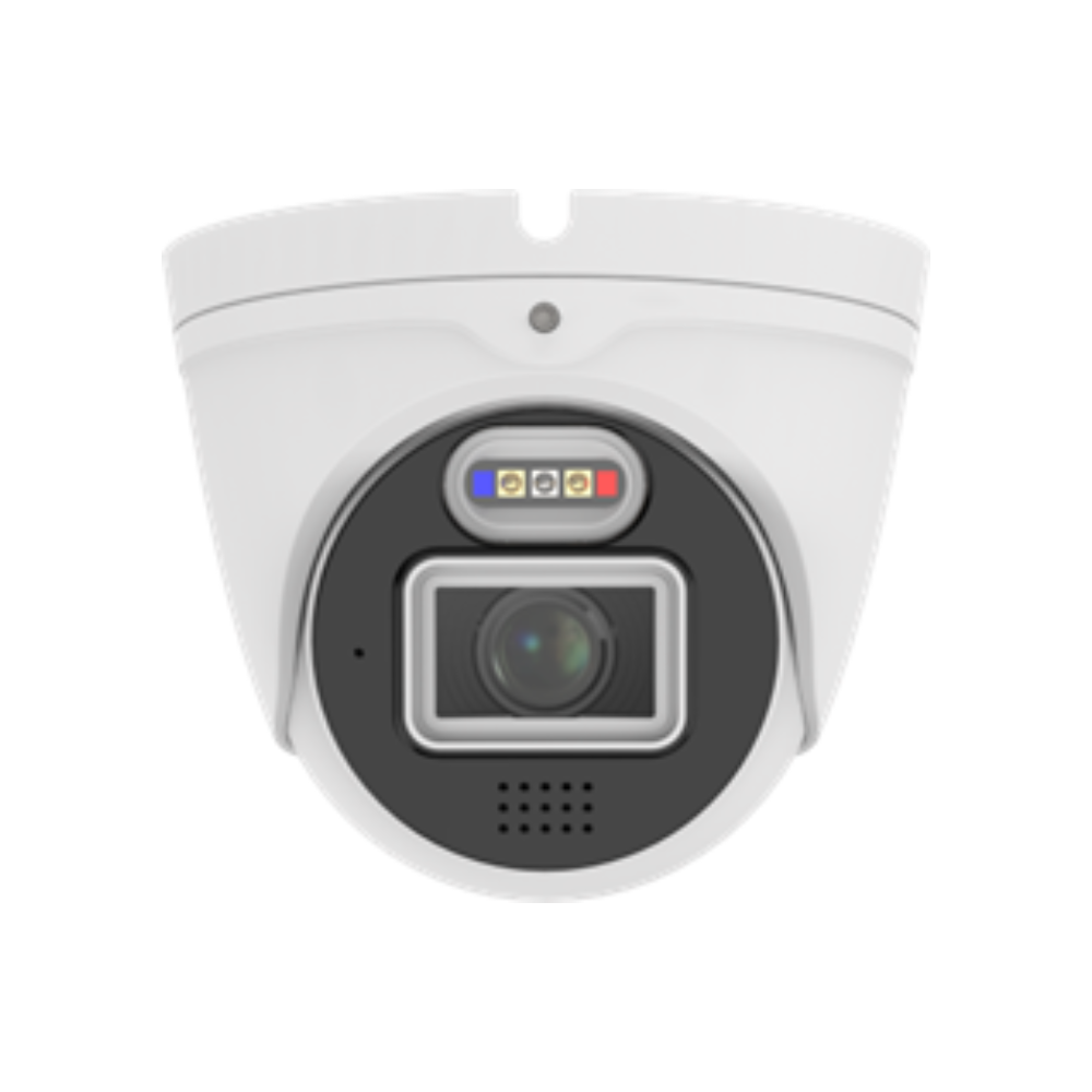 Raysharp RS-CH340N4MIG-HALTF-LFW28PW AI Fixed Series H265 4K 8MP PoE IP Dual-Light (25m IR + 20m White-Light) Full-Colour 120dB True-WDR Weatherproof Eyeball network Camera with 2.8mm Fixed Lens - Built-in Mic + Speaker - 2-Way Audio - Active-Deterrence Features