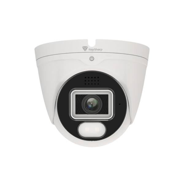 Raysharp RS-CH341A4MIG-HALTF-LFW36PW Ultra Low Light Series 4K 8MP PoE IP White-Light (20m) Full-Colour 120dB True-WDR Weatherproof Eyeball Turret Camera with 3.6mm Fixed Lens - Built-in Mic + Speaker - 2-Way Audio