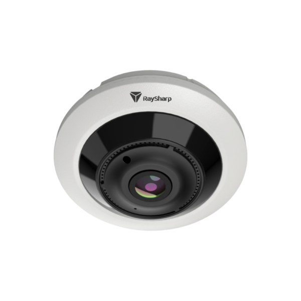 Raysharp RS-CH4122M4FEE-A20PW Pro-series 4K 12MP PoE IP IR (10m) DWDR Weatherproof Vandalproof 360° Fisheye Dome Camera - Built-in Mic + Speaker - 2-Way Audio