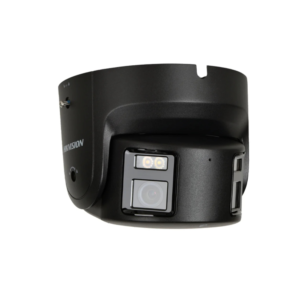 Hikvision DS-2CD2387G2P-LSU/SL-BLK ColorVu AcuSense Deep-Learning AI (Artificial Intelligence) H265 4K 8MP PoE IP White-Light (30m) 130dB True-WDR Active-Deterrence Weatherproof BLACK Eyeball Turret Camera with 180° Ultra-Wide-Angle Horizontal FoV with 44° Vertical FoV - Built-in Audio Mic + Speaker + Strobe + Siren - Alarm In/Out and Audio Line In/Out