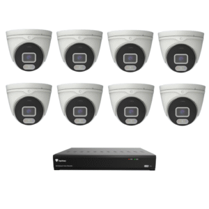 Raysharp RS5MPIPCCTVKIT5 5MP IP CCTV Kit # 5 with 1 * RS-N2316GR-EHL-EP 16-CH NVR (without HDD) + 8 * RS-CH356M4MJG-HALTF-LFW28PW 5MP All-in-One IP Turret Cameras