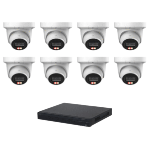 D-Tech DA6MPIPKIT3 WizSense 6MP IP CCTV Kit #3 -> Includes – 1 * DHI-NVR4216-16P-EI NVR (No HDD) + 8 * DH-IPC-HDW3649QM-S-IL-0280B WizSense 6MP Smart-Dual-Light Full Colour IP Turret Cameras