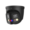 D-Tech DH-IPC-PDW3849-A180-AS-PV-ANZ-BLK Panoramic WizSense SMD 4.0 AI (Artificial Intelligence) TiOC Duo Active-Deterrence H265 4K 8MP (2* 4MP) PoE IP Dual-Illumination (25m IR + 20m Warm-White-Light) 120dB True-WDR Low-Light Weatherproof BLACK Eyeball Turret Camera with 180° Horizontal FoV with 86° Vertical FoV - Built-in Mic + Speaker + Strobe + Siren