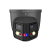 SPRO DHIPD40-LR-DUO-D-G SMD AI (Artificial Intelligence) TiOC Duo Active-Deterrence H265 4K 8MP (2* 4MP) PoE IP Dual-Illumination (25m IR + 20m Warm-White-Light) 120dB True-WDR Low-Light Weatherproof 180° Ultra-Wide-Angle Turret Camera - Dark Grey Colour - Built-in Mic + Speaker + Strobe + Siren