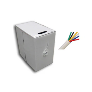 Huier 60155 6-Core Security / Alarm Cable - White Cable - 0.5mm Copper - 300m Length in a Pull Box