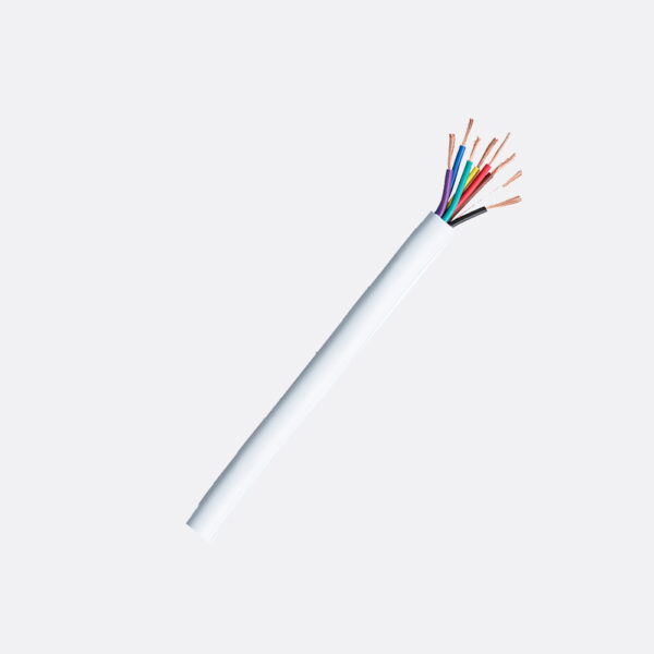 Huier 60159 8-Core Security / Alarm Cable - White Cable - 0.5mm Copper - 100m Length on a Plastic Reel