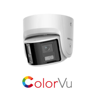 Hikvision DS-2CD2367G2P-LSU/SL Pro-series Panoramic Dual-Sensor ColorVu AcuSense Gen 2 Deep-Learning AI (Artificial Intelligence) H265 6MP PoE IP White-Light (30m) 130dB True-WDR Active-Deterrence Weatherproof Eyeball Turret Camera with 180° Ultra-Wide-Angle View- Built-in Audio Mic + Speaker + Strobe + Siren - Alarm In/Out and Audio Line In/Out