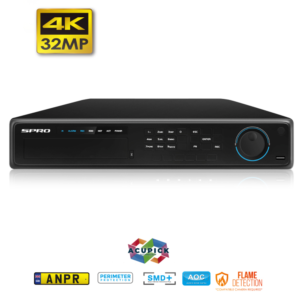 SPRO DHIPNVR32-A8-4H Pro-series 4K 8K 1.5U Rackmount 32-Channel 16x PoE Network Video Recorder - NVR - AI PRO - SMD+ - Smart Fan
