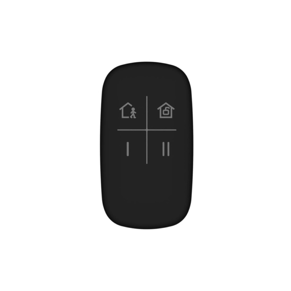Hikvision DS-PKF1-WB-BLK 433MHz Battery-Operated Wireless Remote Keyfob Control with Arm / Disarm Buttons and 2 Programmable Buttons - To Work with AX Pro Hub