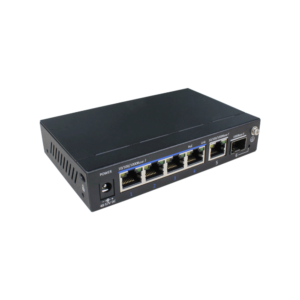 Utepo UTP3306TS-PSB Unmanaged Full-Gigabit Network PoE Switch with 4* GbE PoE Ports + 1* GbE Uplink Port + 1* SFP Slot - 60w PoE Budget