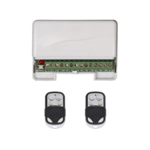 Activor RSR01 Standalone 433MHz Wireless Access Control Kit - Comes with 1 * Standard RRR01 Wireless Receiver + 2 * RTR01-4 Wireless 4-Button Remotes - Receiver Supports 4 Relay Outputs